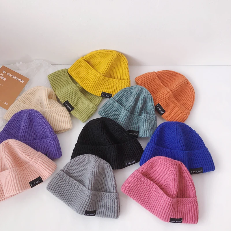 

Autumn Winter Baby Beanies Knitted Hats Thickening Warm Soft Kids Boys Girls Caps Casual Children Hat 11 Colors