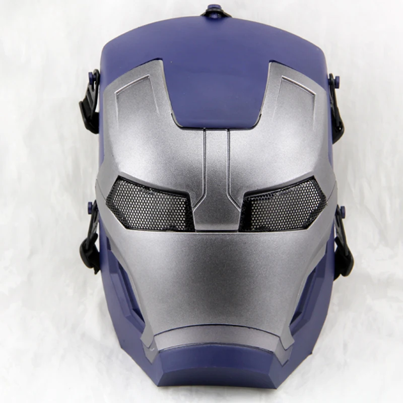 Маска на все лицо Железный человек Военная Тактическая уличная маска из