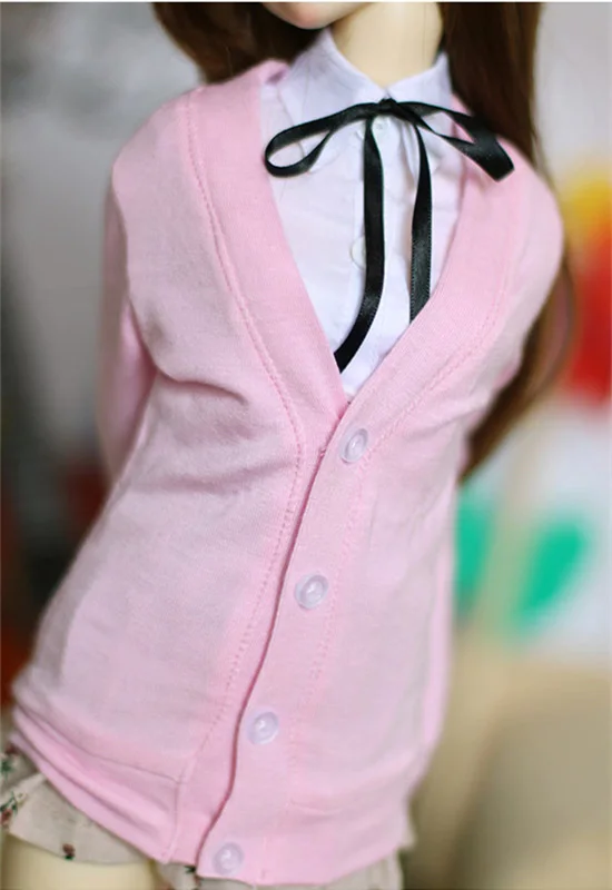 

BJD Doll clothes suitable for 1-31-4 uncle pink knitted jacket doll accessories