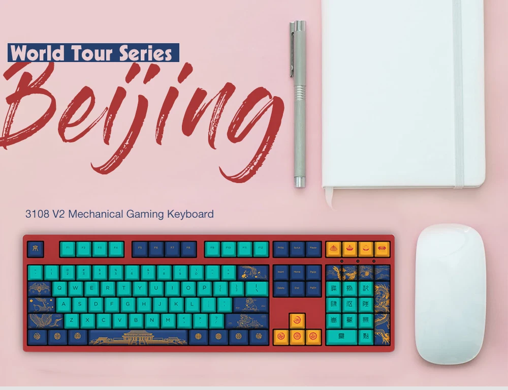 Акко 3108 V2 Пекин Механическая игровая клавиатура 108 ключ 85% PBT клавиши Тип-C USB Проводная геймерская NKRO