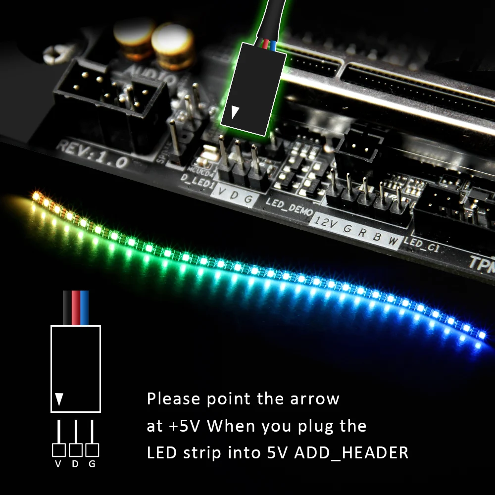 Dream color WS2812b Светодиодная лента для ПК, для ASUS Aura SYNC, MSI Mystic светильник SYNC, GIGABYTE RGB Fusion 5V 3Pin коннектор на материнской плате