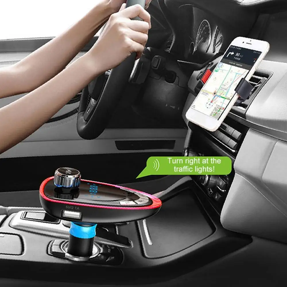 

A27 LED Car Kit FM Transmitter MP3 Music Player Handsfree Calling Dual USB Car Charger Support TF Card