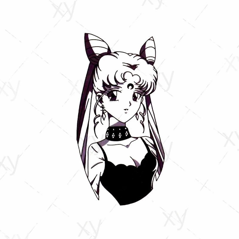 Водостойкая Временная тату-наклейка японское аниме мультфильмы девушка тату
