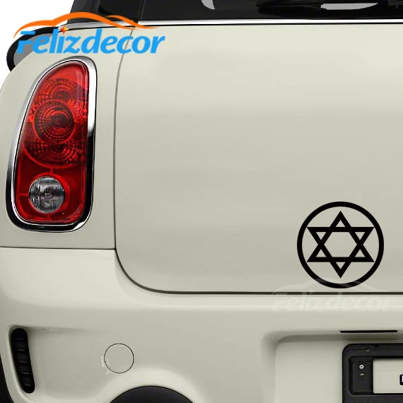 Виниловая наклейка на заднее стекло автомобиля с пятиконечной звездой