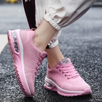 tophqws comfortable air cushion sneakers women 2022 lace up breathable sports shoes female ultralight vulcanized running shoes