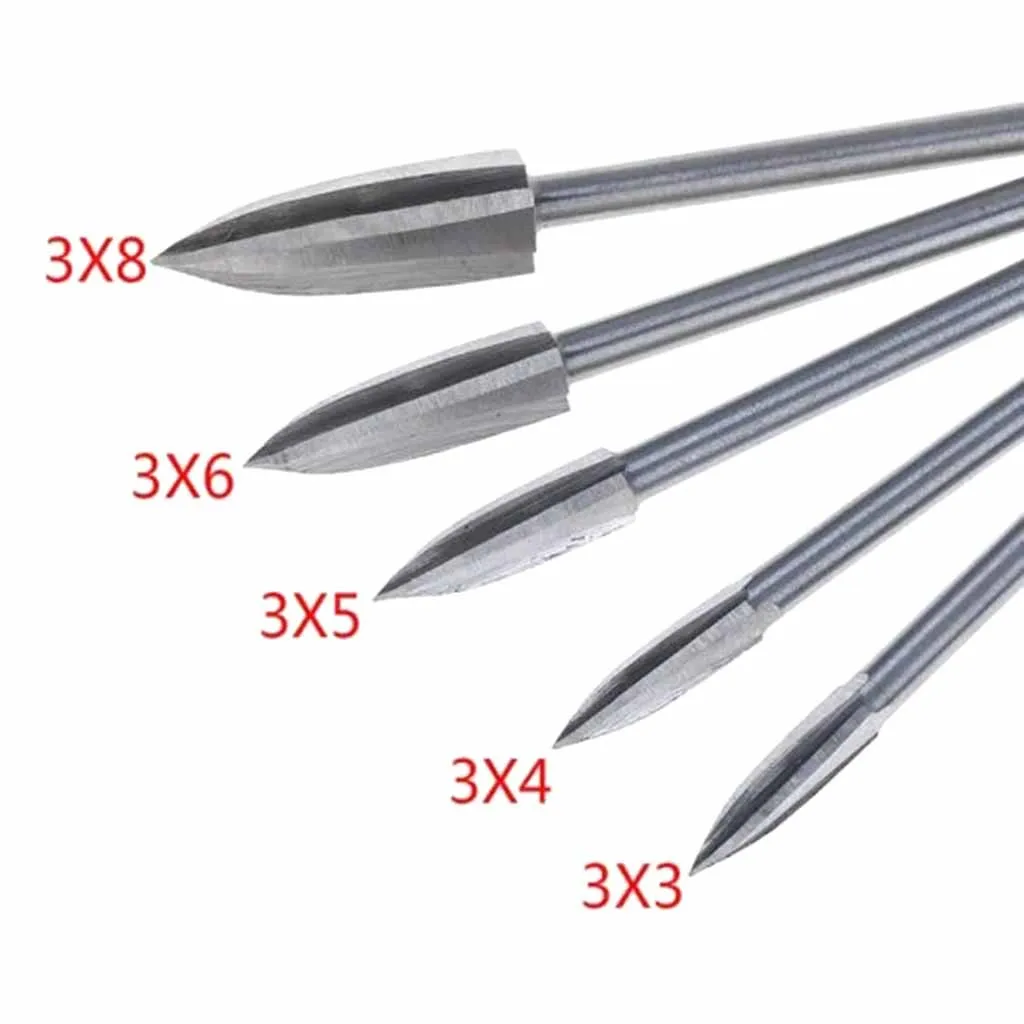 

5PCS/SET Wood Engraving Drill Bit Set Steel Solid Carbide Grinding Burr For Woodworking Drilling Carving Engraving