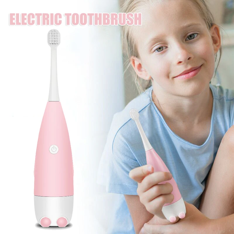 

Детская электрическая зубная щетка мягкая силиконовая щетка для малышей IPX5 Водонепроницаемая мощная электрическая зубная щетка s