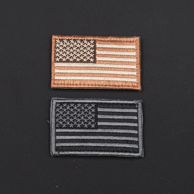 

American Flag Embroidered Thread velcro Patriotic USA Military Tactics Patch Punk Style Patch Men Women Kids Decor
