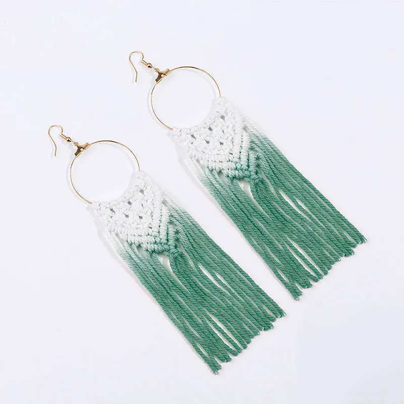 Женские серьги-подвески в стиле Бохо с кисточками | Украшения и аксессуары