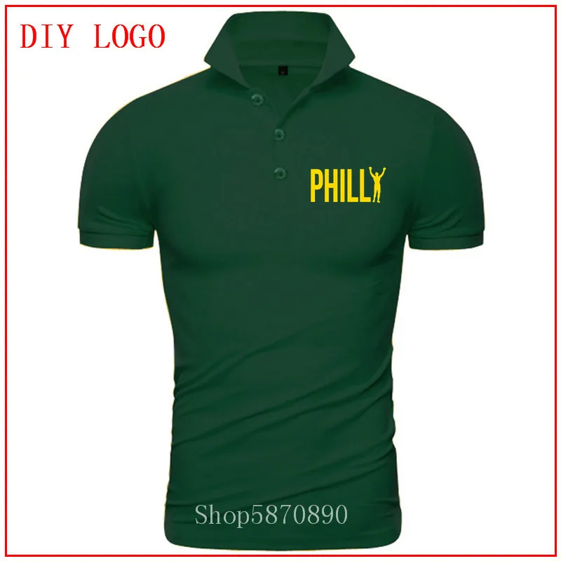 2020 новый дизайн Philly Rocky Balboa желтая футболка поло для мужчин удобные все хлопковые