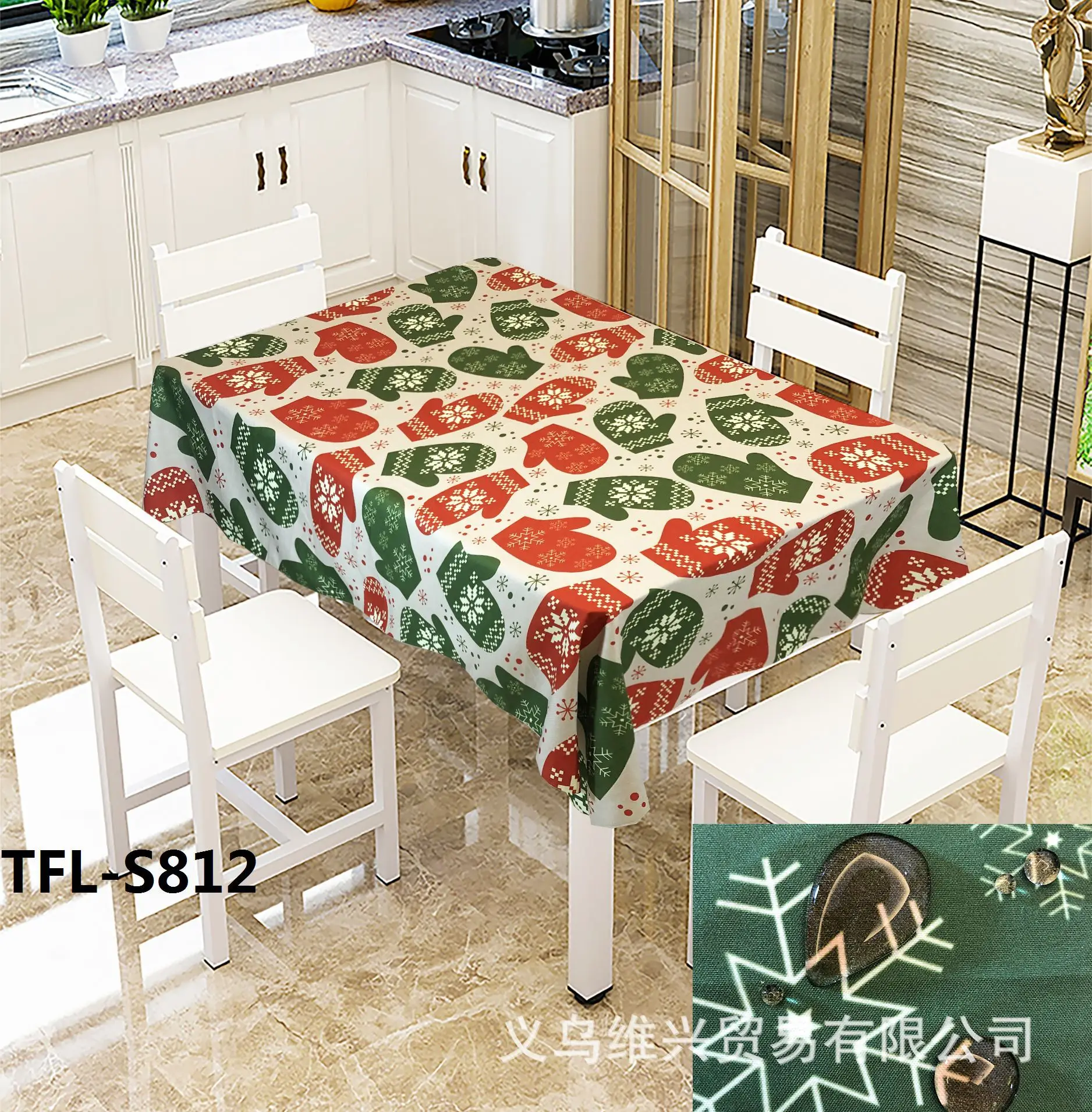

2022 Fabric Waterproof Antifouling Creative Printing Tablecloth European Style Christmas Tablecloth Tablecloth Digital Printing