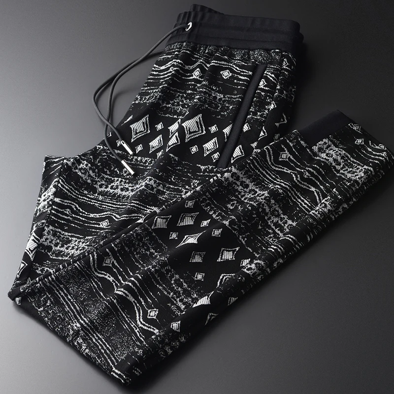 Мягкие мужские брюки Minglu роскошные пряжа окрашенная ткань повседневные