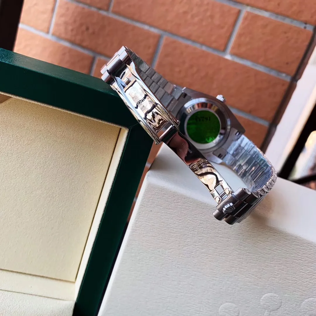 Роскошные брендовые новые мужские часы Daydate из нержавеющей стали автоматические механические сапфировые серебряные черные серые зеленые Бриллиантовая оправа 36 мм AAA