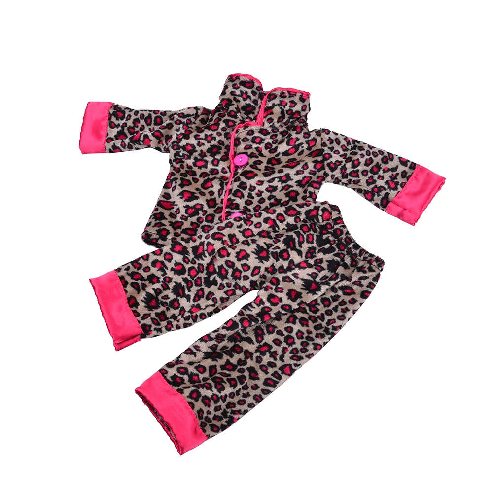 Зимняя леопардовая Пижама-новая и удобная ручная работа Супер А для 18-дюймовых