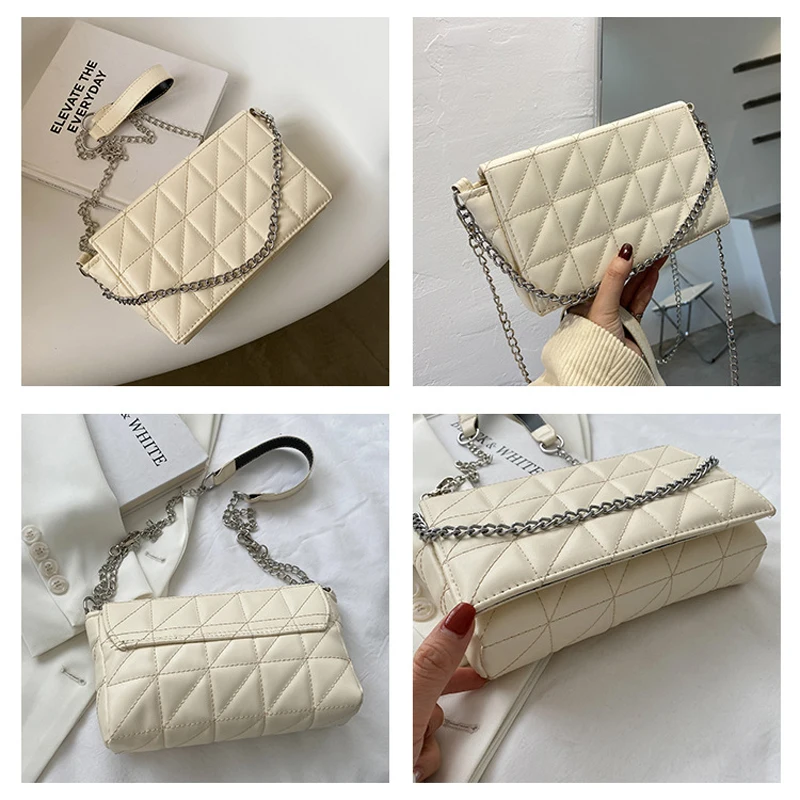 

2021 Fashion Plaid Crossbody Bags For Women Chain Strap Shoulder Bag Designer Handbags And Purses Casual Ladies Messenger Bags