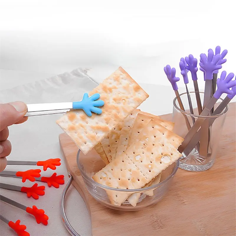 1 шт. красочные сахарные зажимы из нержавеющей стали для чая кофе мини снэки