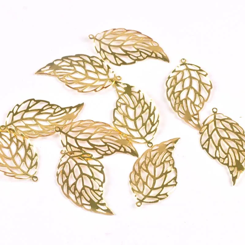 20 шт. Металл поделки Золото Серебро лист филигранные обертки цветок Разъемы для