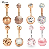 miqiao 1pc 10g surgical steel belly button ring 6 8 10 mm bar for women piercing navel ear rings cz body piercing jewelry