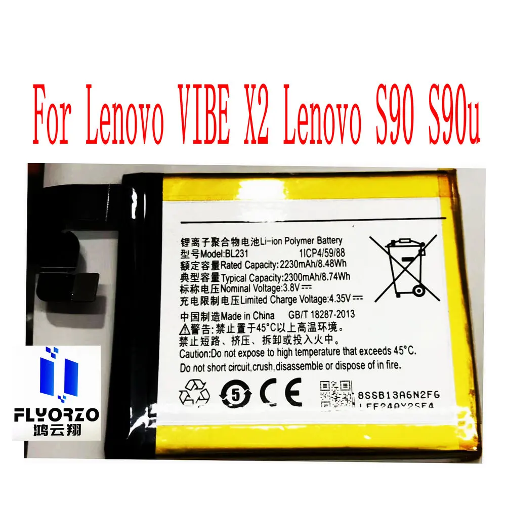 Высокое качество 2300 мАч BL231Battery для lenovo VIBE X2 S90 S90u мобильный телефон|Аккумуляторы