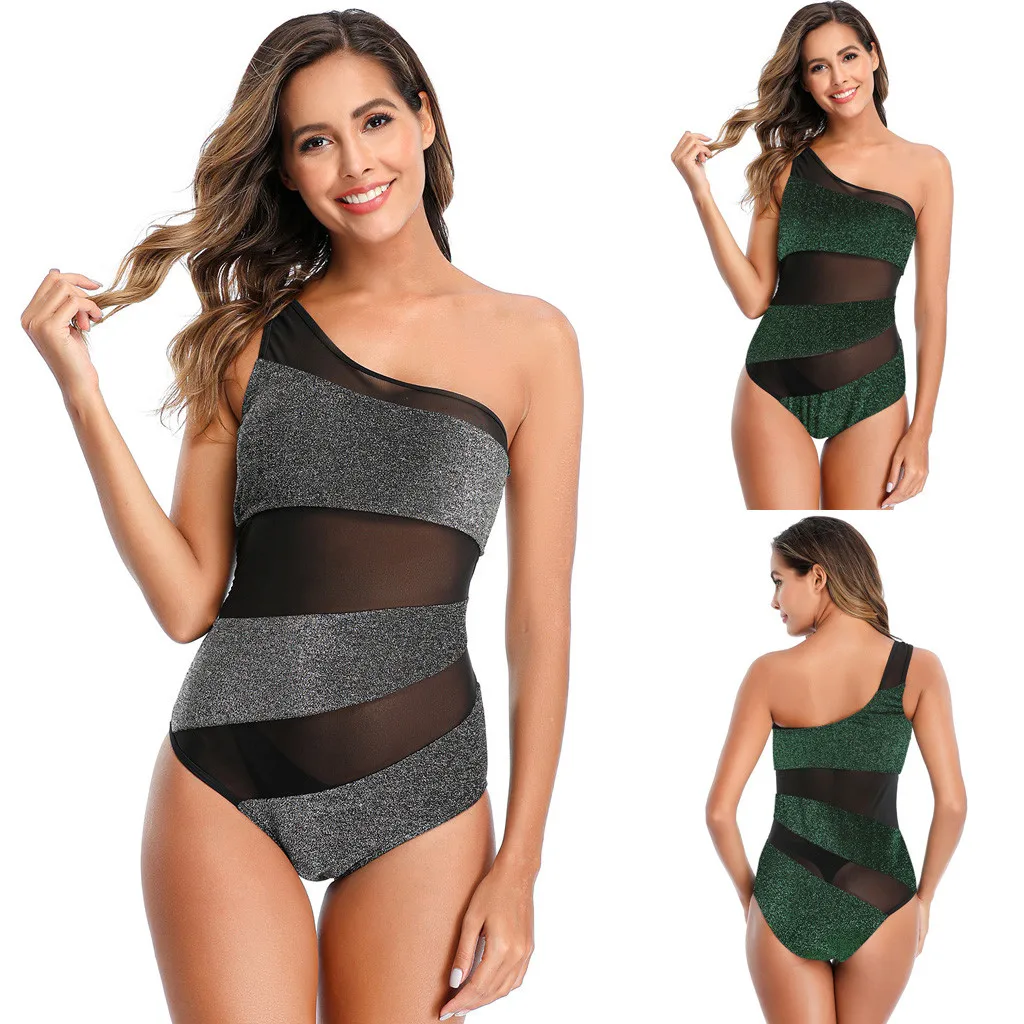 Сексуальные цельные прозрачные купальные костюмы женская одежда для плавания