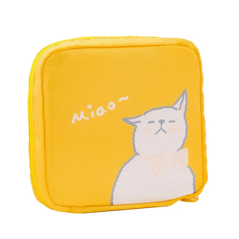 

Waterproof Tampon Storage Bag Cute Sanitary Pad Pouches Portable Makeup Lipstick Key Earphone Data Cables Organizer Storage Sack