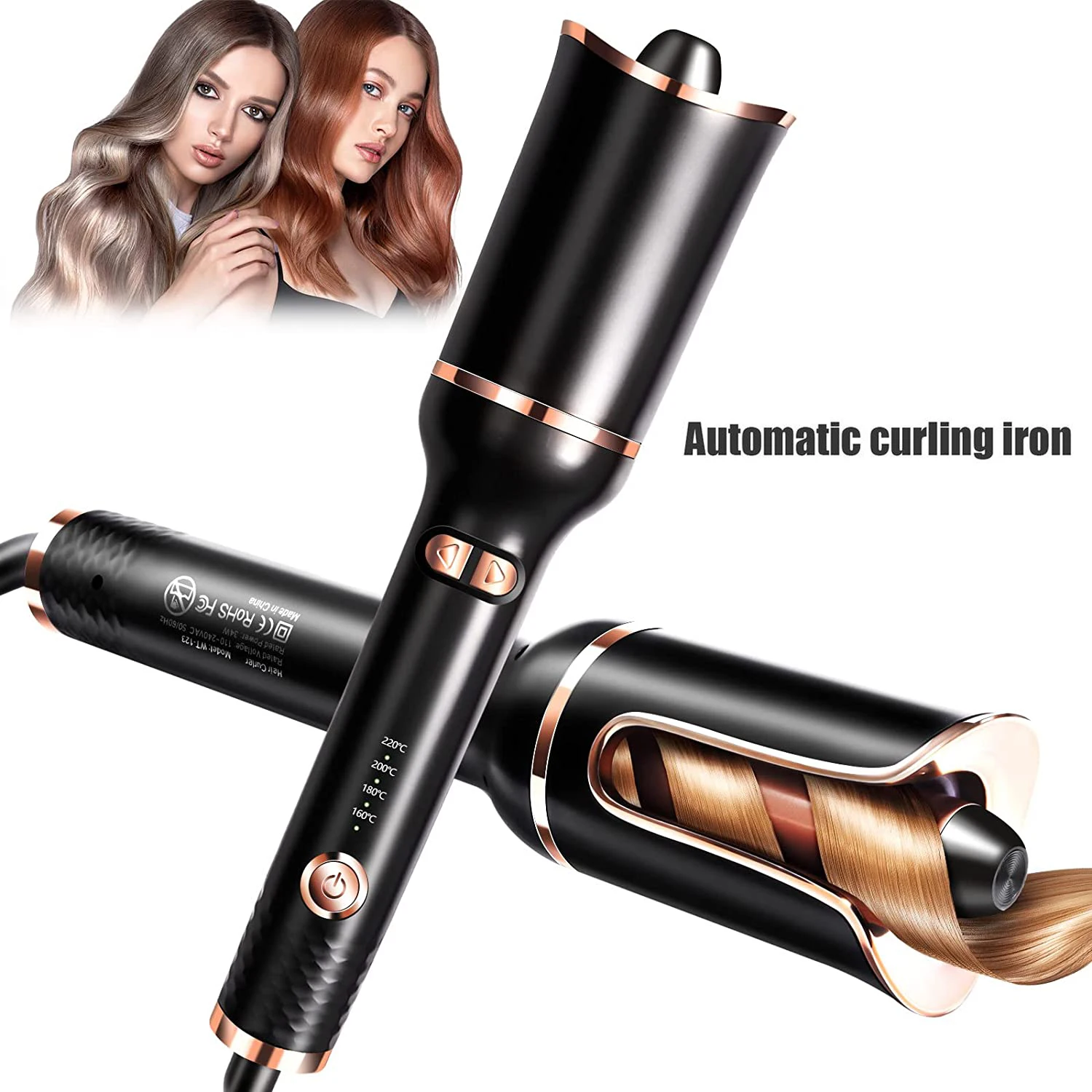 

Auto Rotating Hair Curler Rollers Automatic Curling Iron Crimp Ceramic Hair Waver Magic Curling Wand Air Spin and Curl Styler