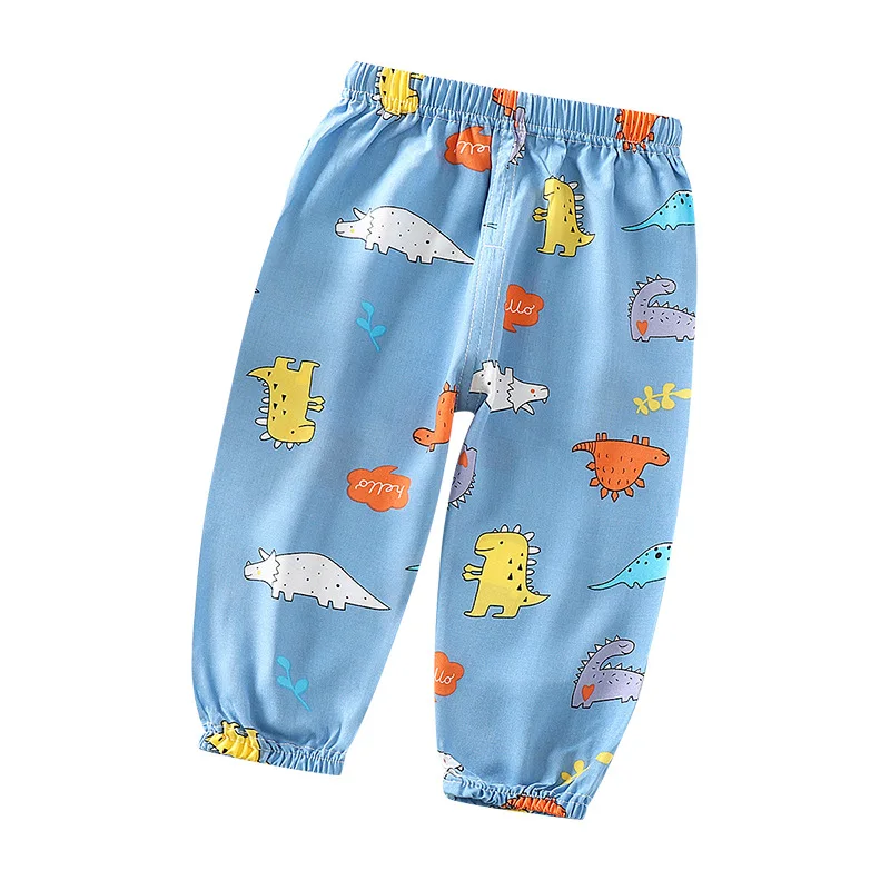

Children's Anti-mosquito Pants Pajama Lantern Baby Boys Girls Long Cotton Silk Breathable Air-conditioned Pants Bloomers Summer