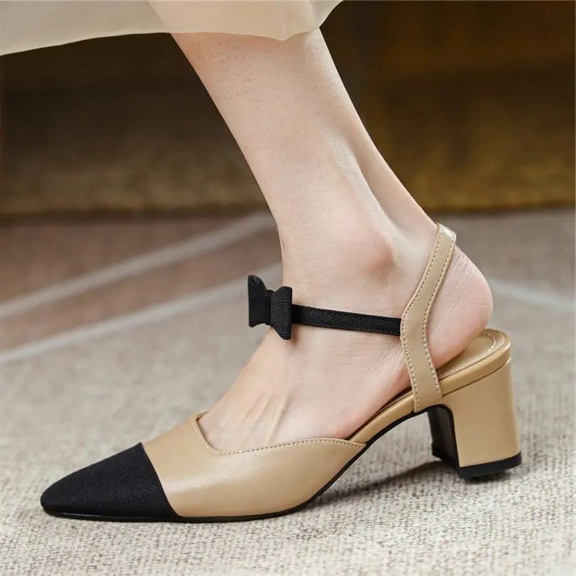 

Mary Janes Women's Pointed Toe Cow Leather Sandals Closed Toe Slingback Flats Oxfords Party Pumps 34 35 36 37 38 39