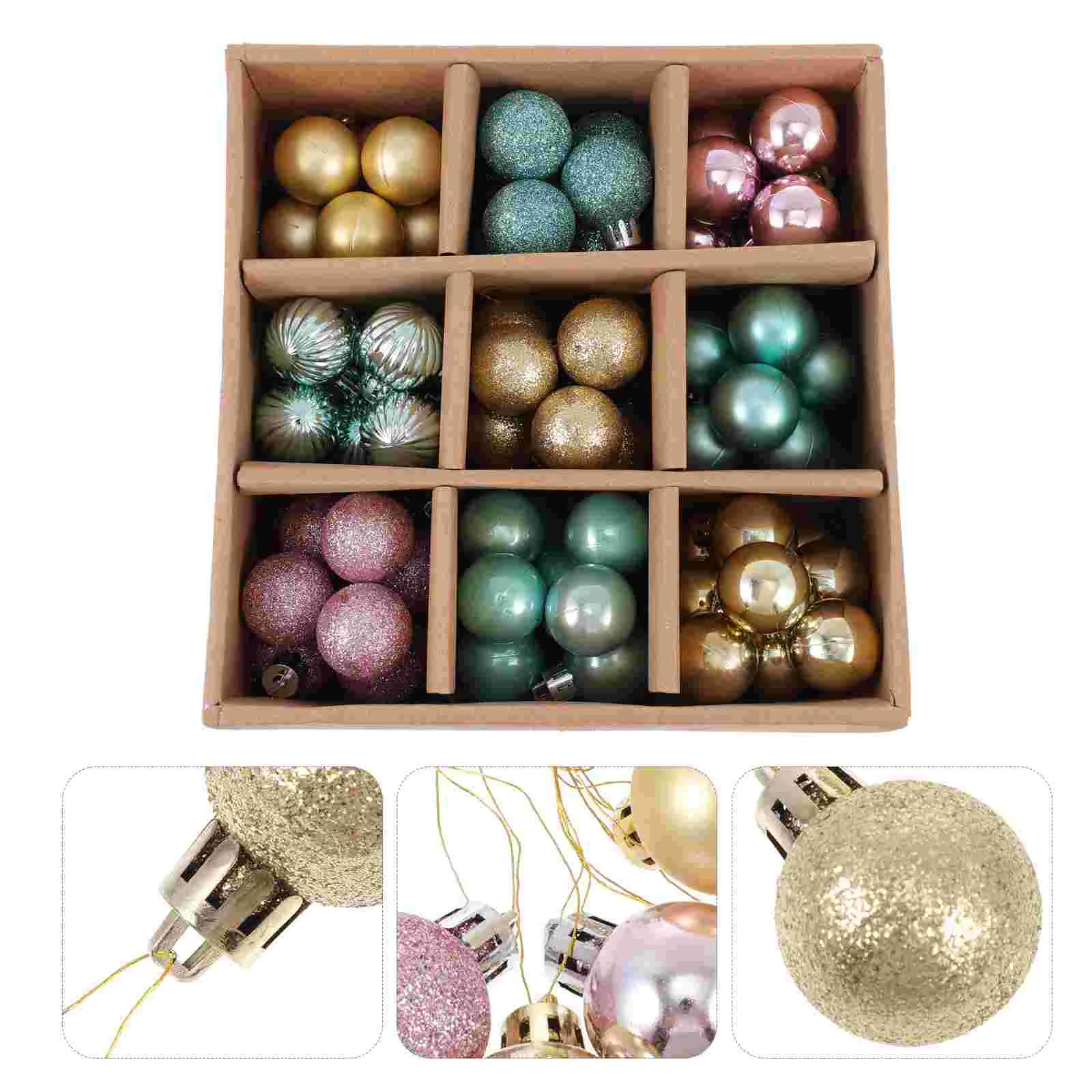 

99 шт. подвески для рождественской елки, Пластиковые Подвески, декоративные подвесные шары