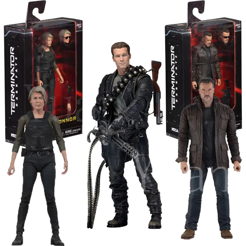 Фигурка NECA Terminator T 800 Dark Fate Сара Коннор Рождественская кукла Коллекционная модель