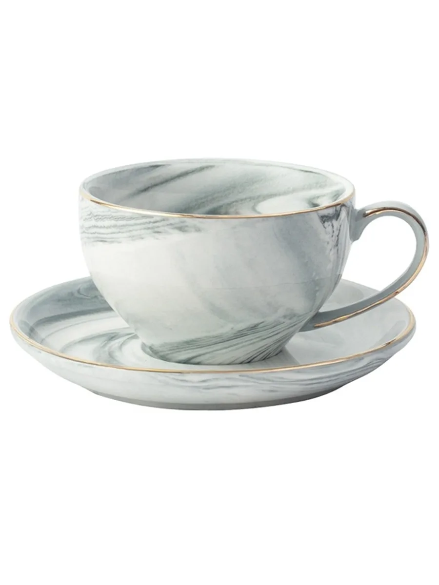Нордическая мраморная керамическая кофейная чашка чайный сервиз