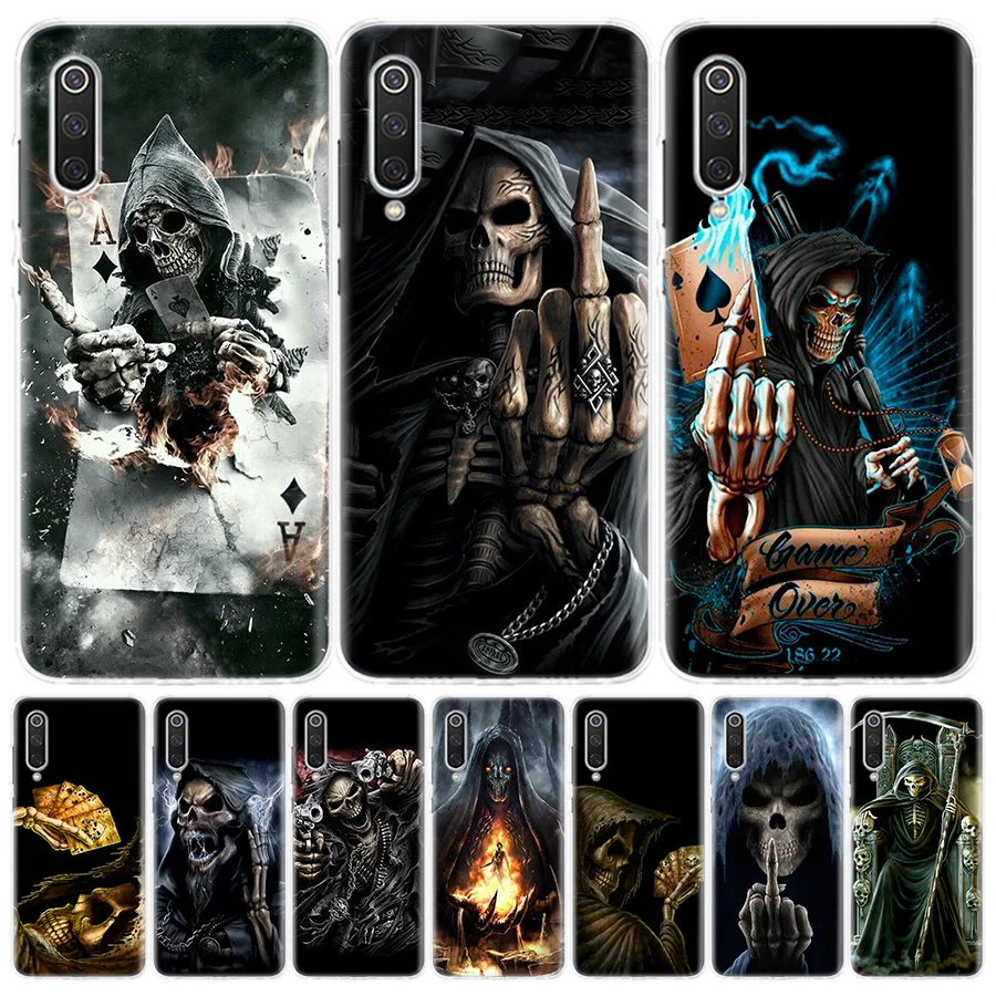 Skull Skeleton Grim Reaper Phone Case for Xiaomi Redmi Note 10 10S 11 11S 11T 9 9S 8 8T 7 9T 11E Pro 5G 7 6 5 5A MAX Fashion Cov