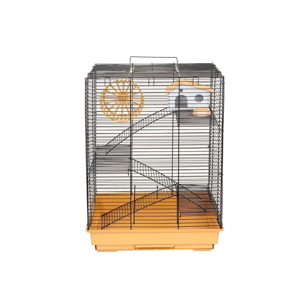 Клетка PetTails ГОША-4 разборная шаг прута 10 5 мм для грызунов 42х30х59 см 3 этажа домик