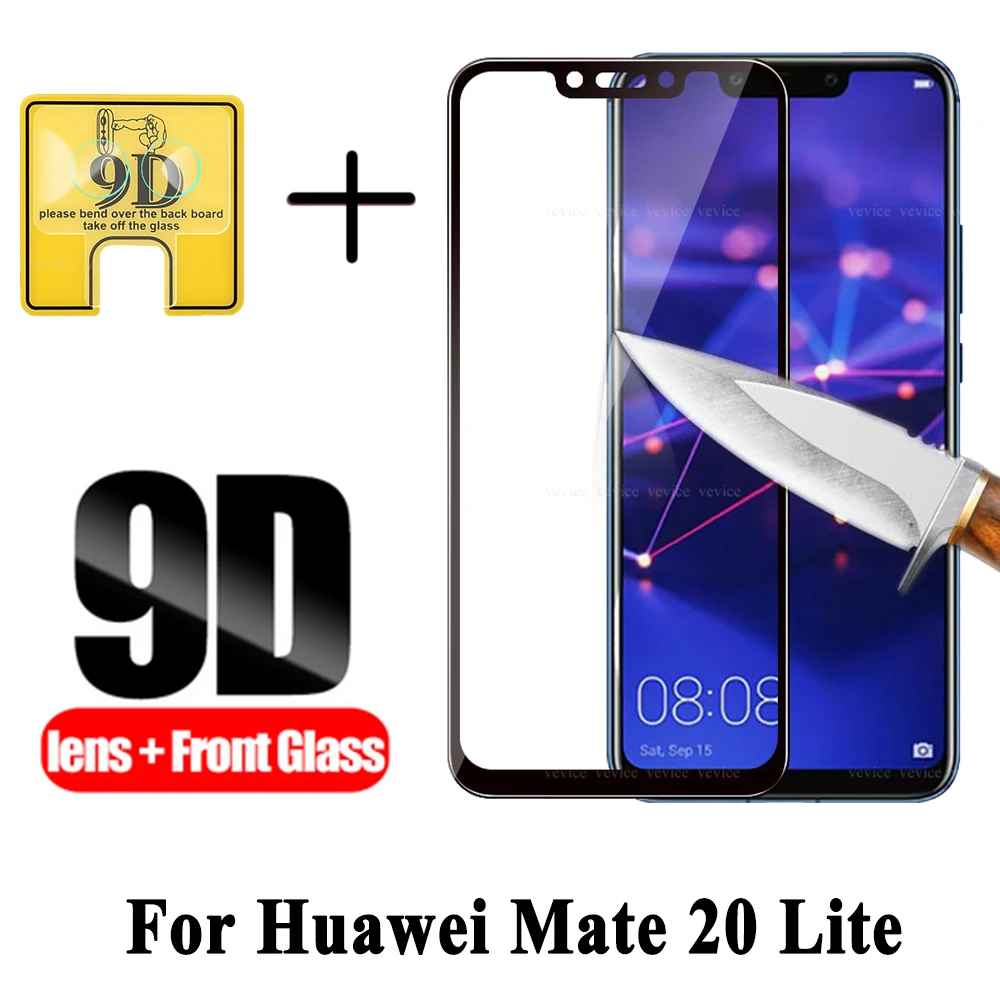 2 в 1 защитное стекло для Huawei Mate 20 Lite ударопрочный объектив и экран закаленное mate20