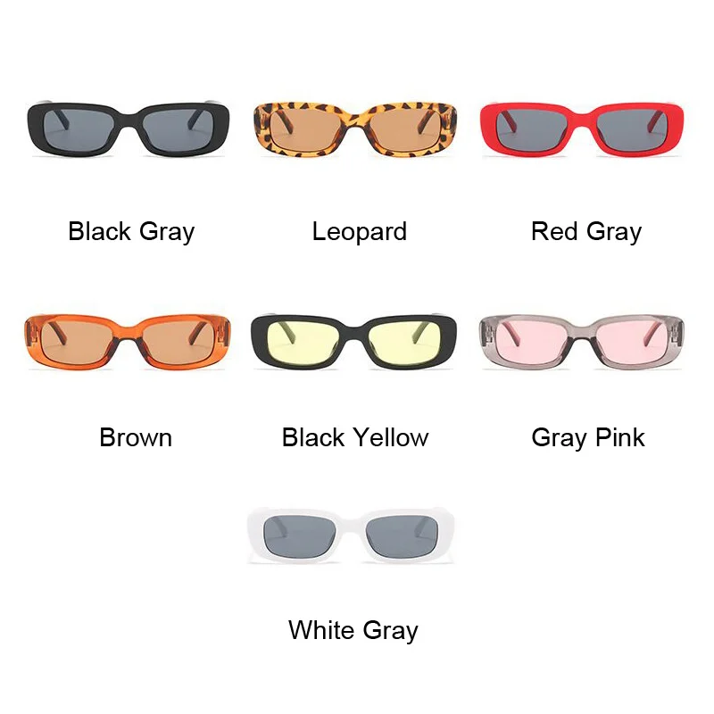 

2021 Square Sunglasses Women Luxury Brand Travel Small Rectangle Sun Glasses Female Vintage Retro Oculos Lunette De Soleil Femme