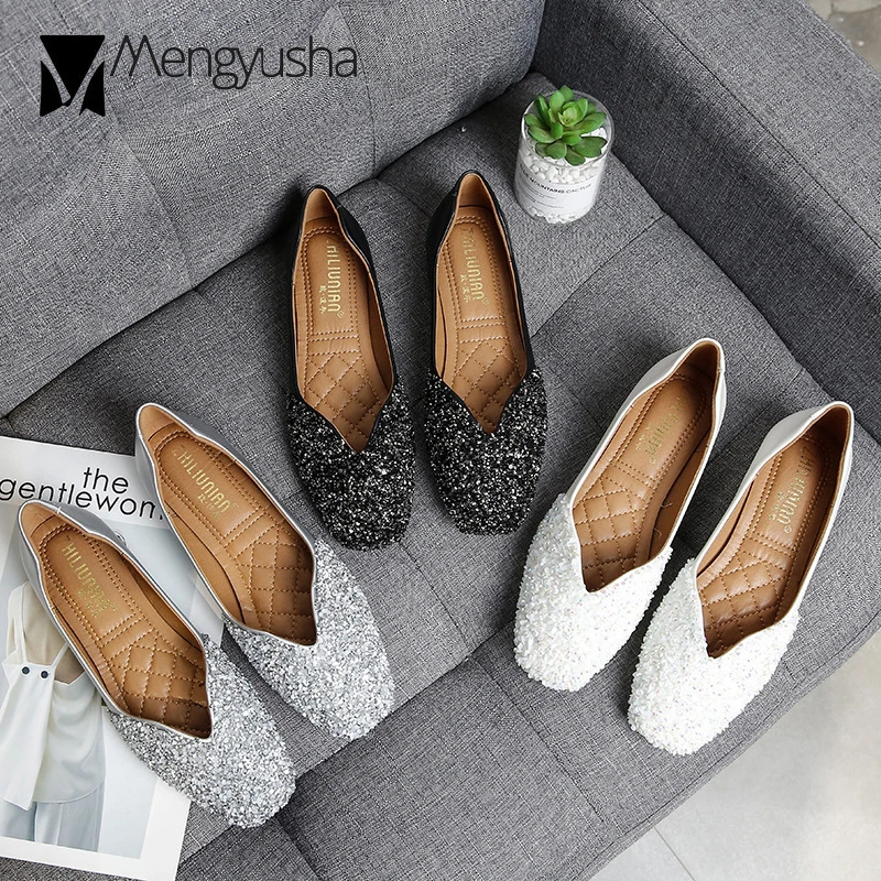  Туфли со стразами Женские туфли на плоской подошве без шнуровки лоферы с