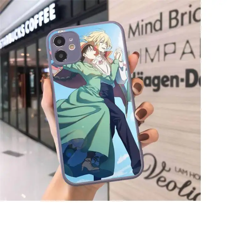 

Japanese anime Hayao Miyazaki's moving castle Phone Case Matte Transparent for iPhone 7 8 11 12 s mini pro X XS XR MAX Plus