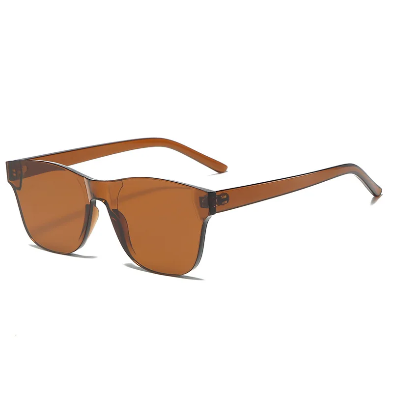 

2021 New Candy Color Sunglasses One-piece Frameless Sunglasses Fashion Avant-Garde Party Eyeglasses for Men Women Transparent