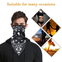 men girl breathable sport bandana scary face mask ski triangle scarf fishing hiking running neck gaiter cover headband