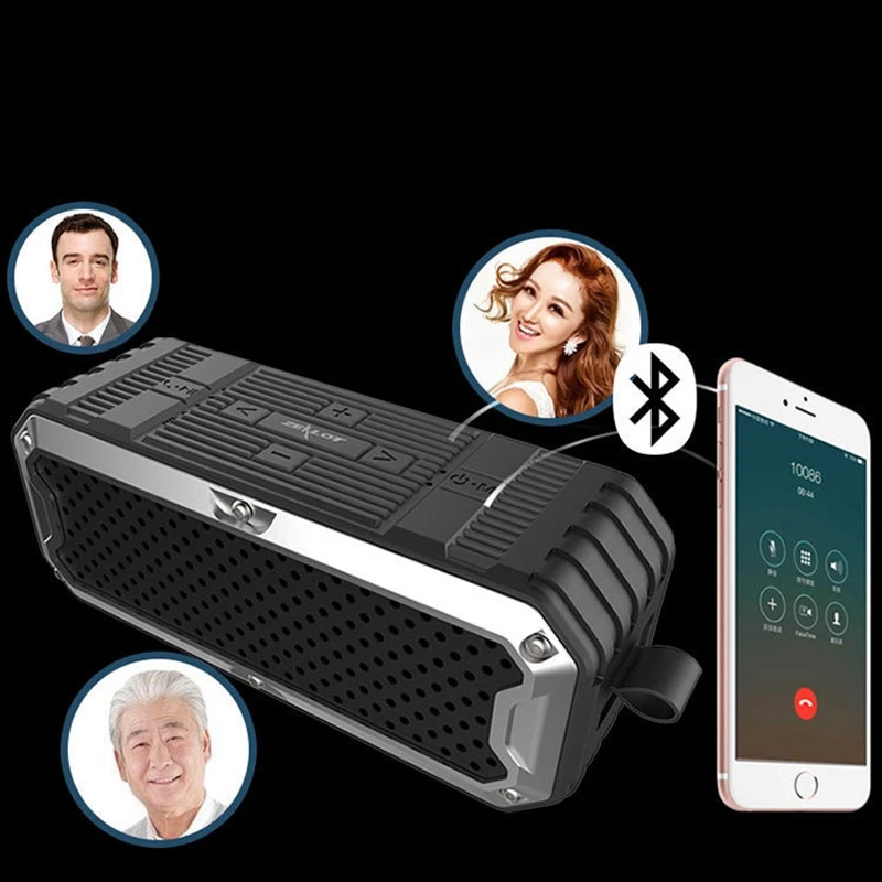 ZEALOT S6 водонепроницаемый уличный Bluetooth динамик стерео карта Аудио Бас аудио линия