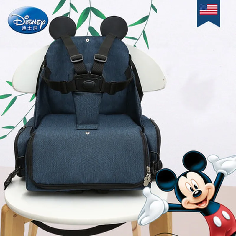 Disney Minnie Diaper Bag Fashion Mummy Bag Multifunctional Large Capacity Baby Outing Portable Stool-style Practical Backpack