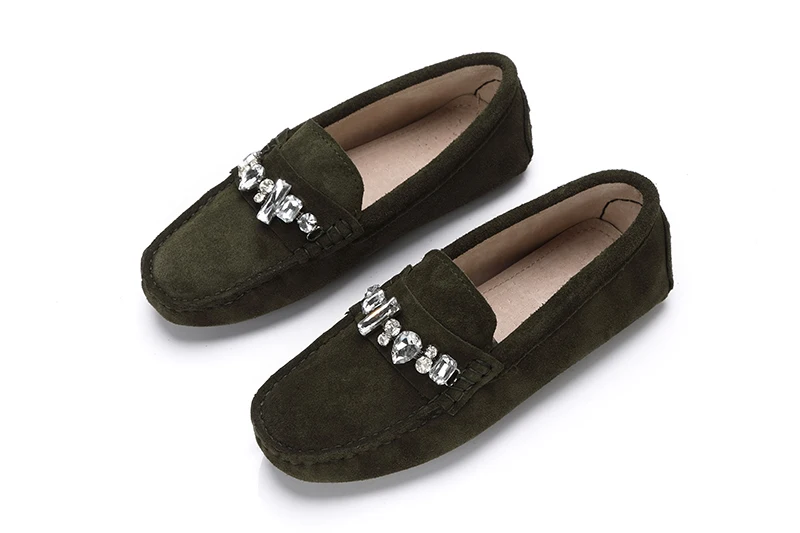 genuine cowhide leather women shoes Female Casual Fashion Flats Spring Autumn driving shoes women leather loafers