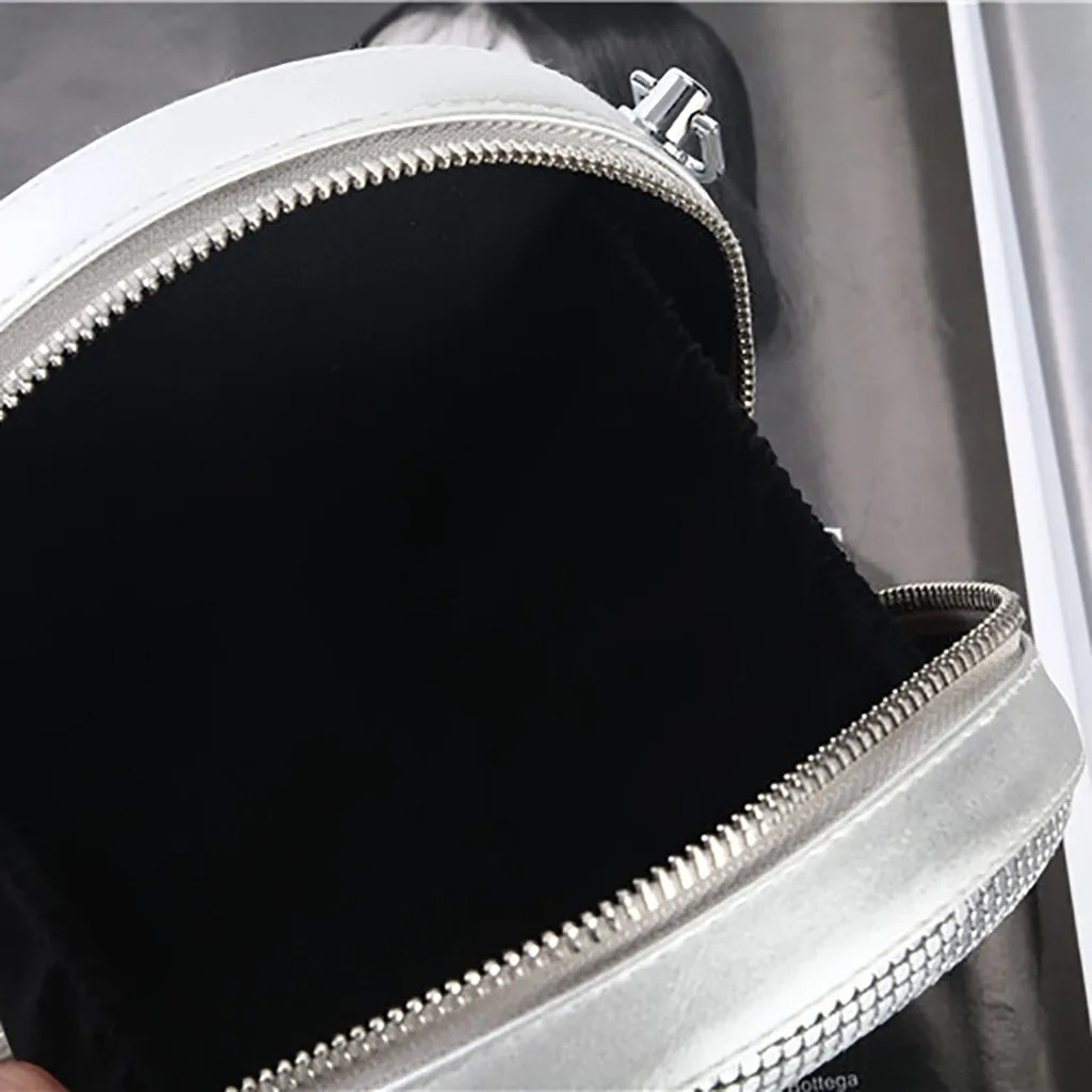 Женская вечерняя сумка xiniu серебристая круглая Сумка клатч вечерние сумки через