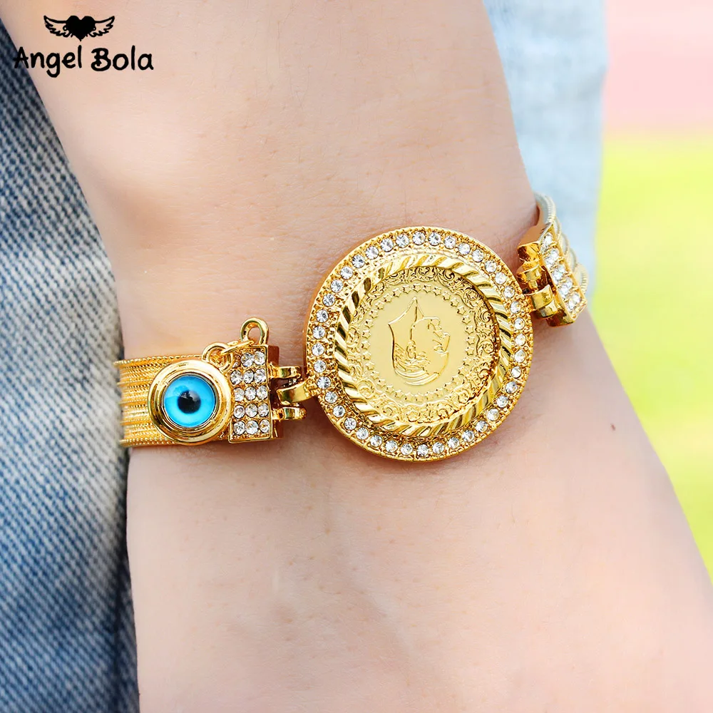 Романтический свадебный Оман браслеты с подвесками в форме монет Свадебные