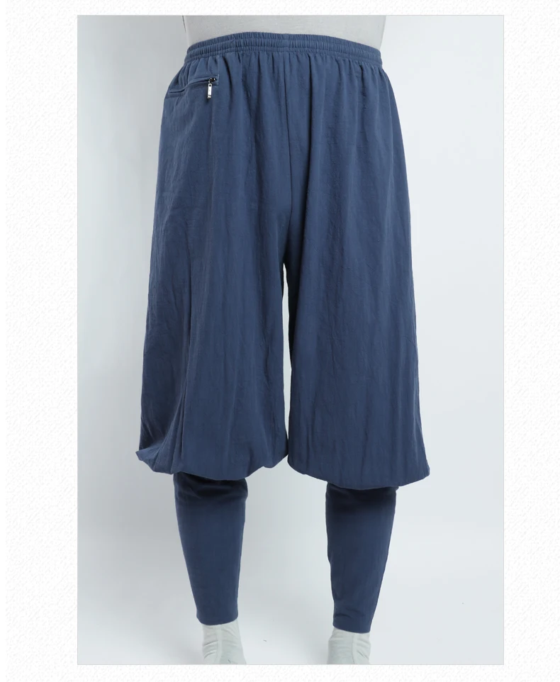 Новый дизайн хлопковые льняные буддистские штаны-монахи брюки Shaolin Kung fu 4 цвета