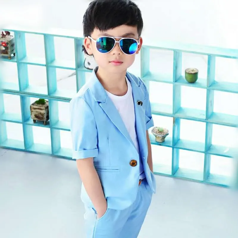 Блейзер с цветочным принтом для мальчиков короткая рубашка 3 предмета|Костюмы| |