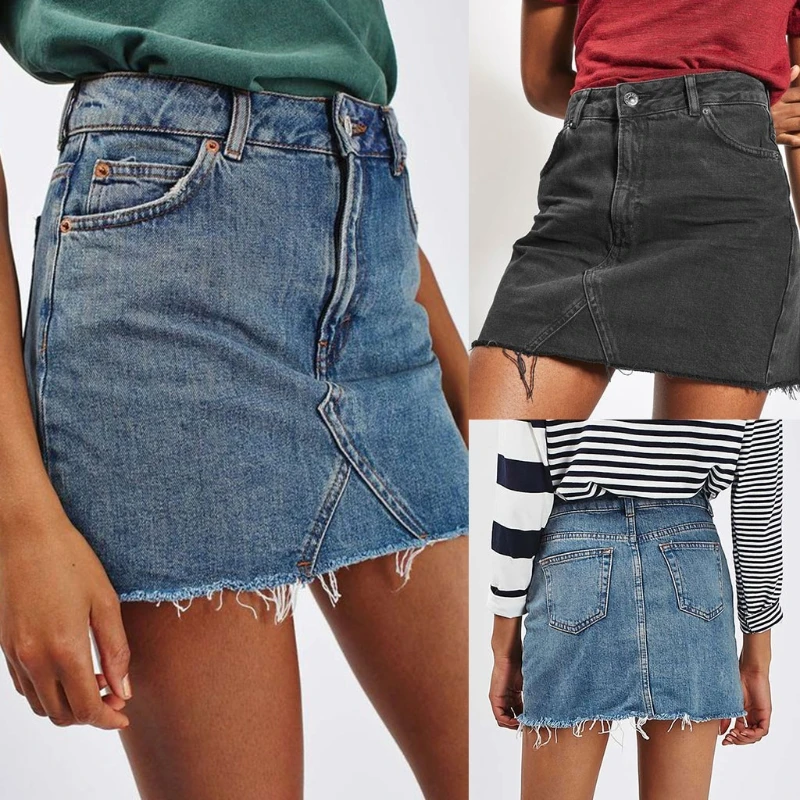 

Women's Fashion Denim Short Skirt Jeans F42F