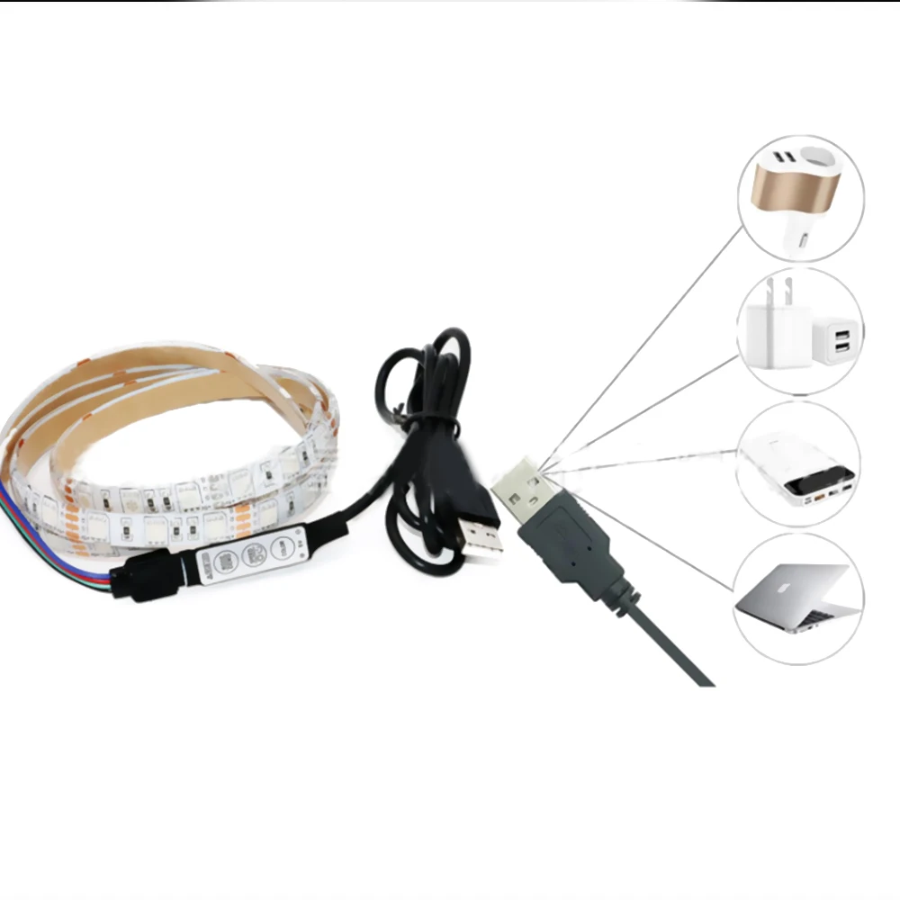 1 м DC5V USB кабель питания провод для RGB светодиодной ленсветильник |