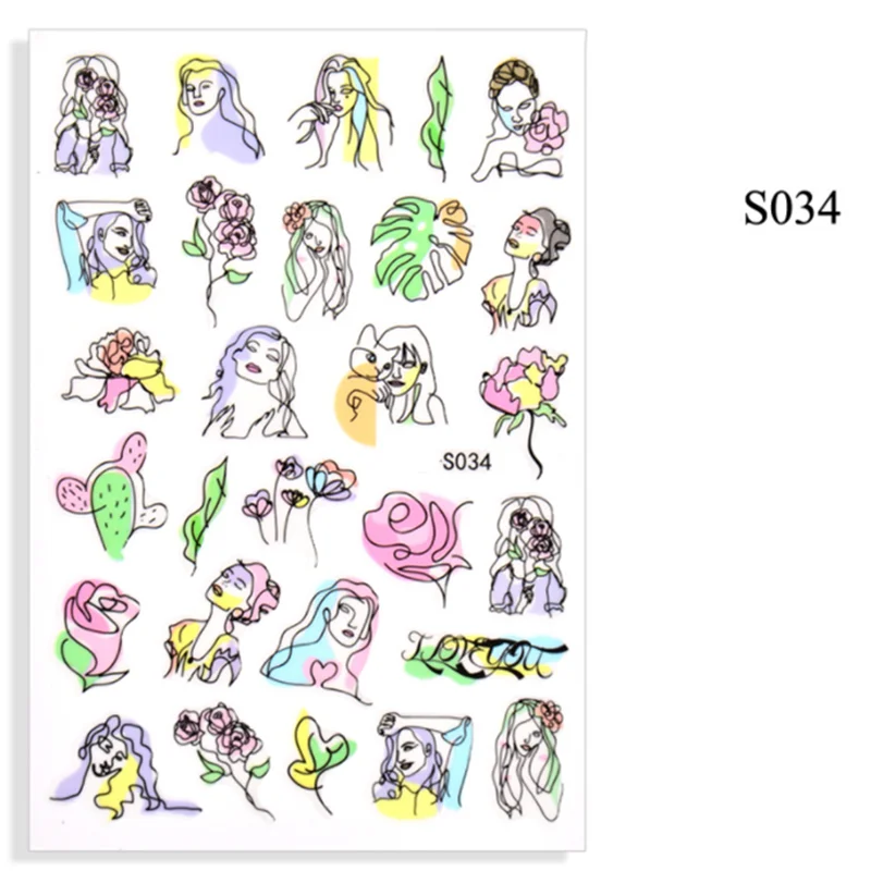 

3PCS 3D Butterfly Nail Sticker Graffiti Stickers for Nail Foil Lover Love Design Sliders for Nails Accessories Fashion Nail Art