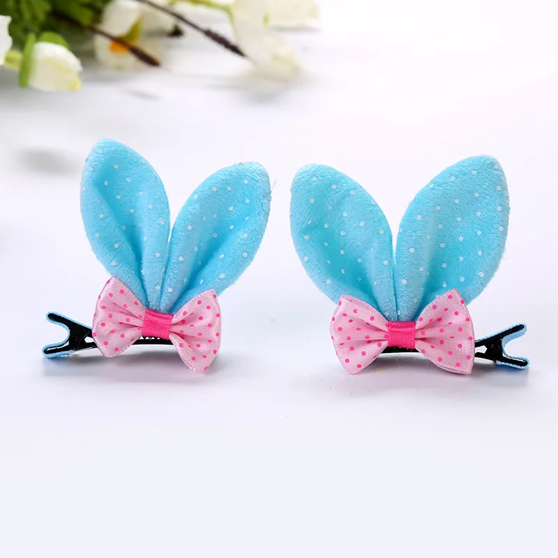 1pcs Cute Girl's Hair Clips Barrettes 3D Dot Butterfly Rabbit Ears Cloth Hairpins Princess Bows for Girls kids Handmade Acce | Детская